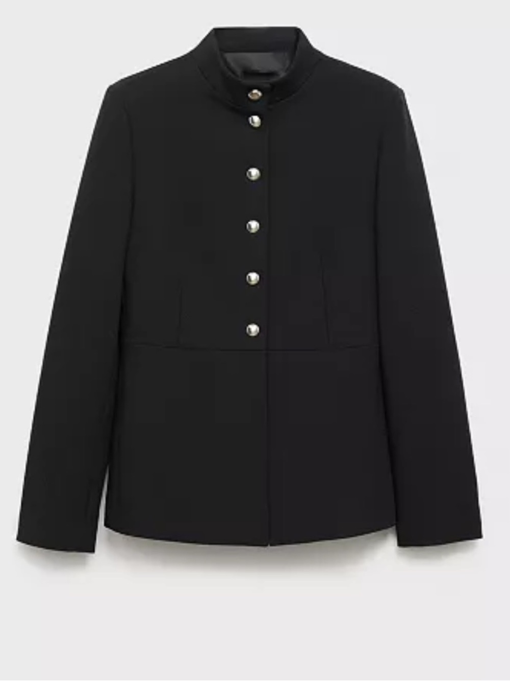 MANGO Women's Mandarin Collar And Jewel Buttons Jacket